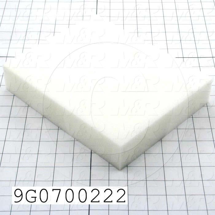 Foam, Polyester Type, 8.00" Width, 2.00" Height, 10.00" Length