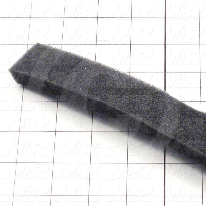 Foam, Polyeurethane/Polyester Type, 1 1/4" Width, 5/8" Height, 50' Length, #2 Density