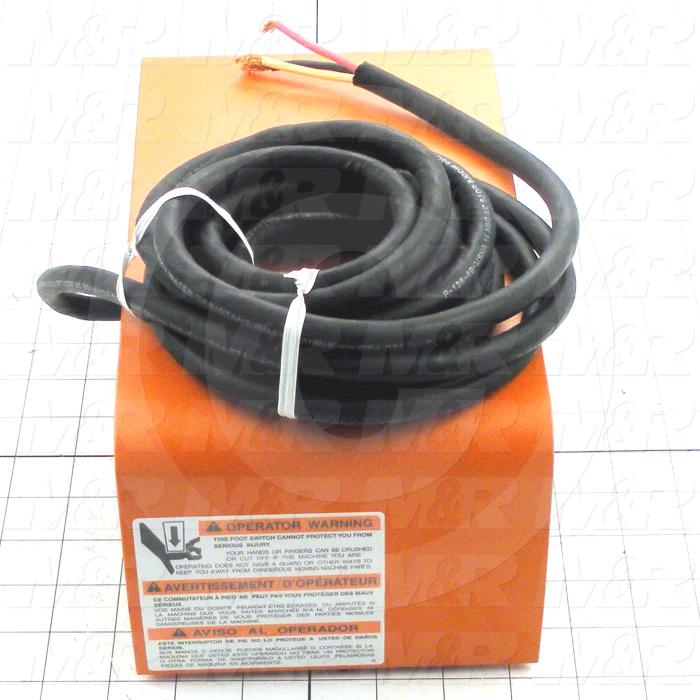 Foot Pedal Switches, Twin, 125-250V, 20A, with Guard, 160" Cord Length