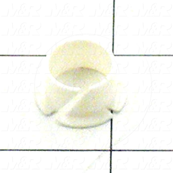 Friction Bearings, Cylindrical with  Automatically Adjusting Compensation Gap Type, Plastic TPE 110 Material, 0.50 in. Inside Diameter, 0.563" Outside Diameter, 0.75" Flange Diameter