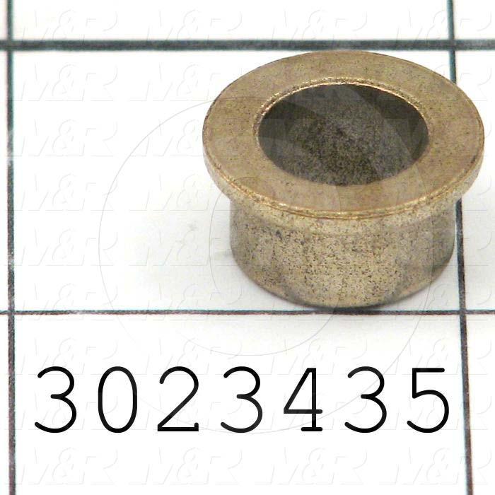 Friction Bearings, Flanged Type, Bronze Material, 0.38 in. Inside Diameter, 0.500" Outside Diameter, 0.312" Overall Length