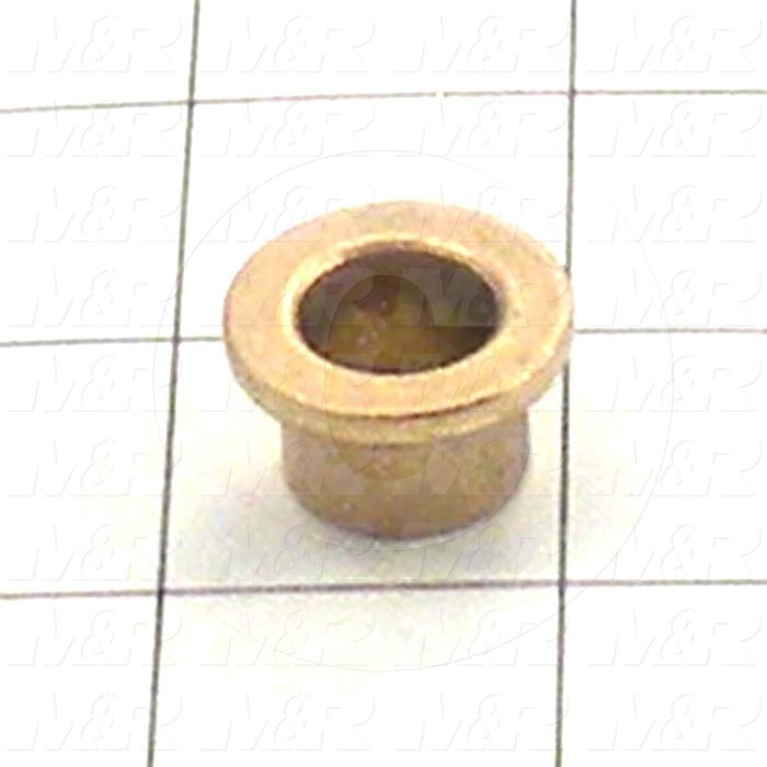 Friction Bearings, Flanged Type, Bronze Material, 0.50 in. Inside Diameter, 0.625" Outside Diameter, 0.50 in. Overall Length