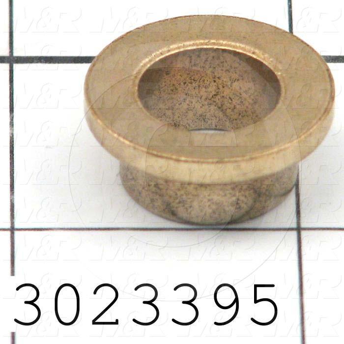 Friction Bearings, Flanged Type, Bronze Material, 0.50 in. Inside Diameter, 0.625" Outside Diameter, 0.875" Flange Diameter, 0.125" Flange Thickness, 0.38 in. Overall Length