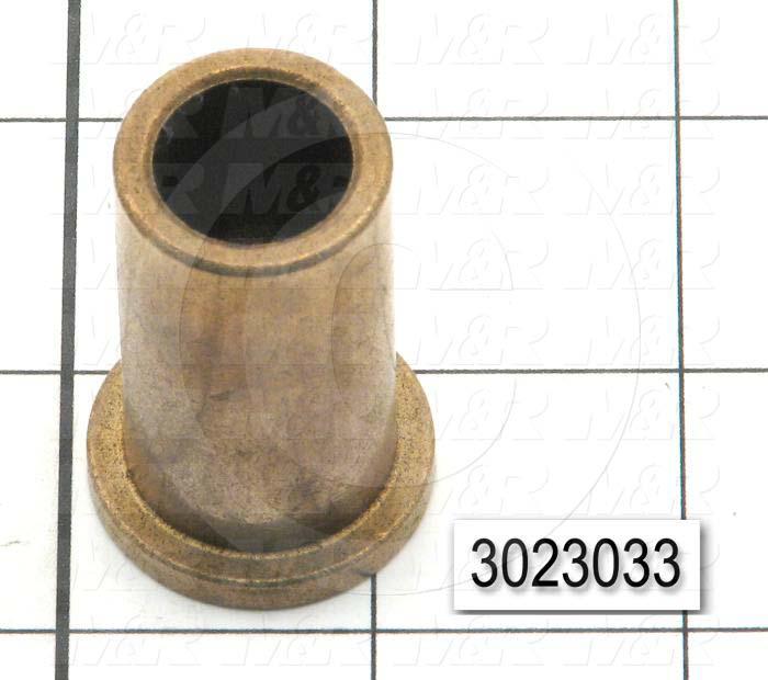 Friction Bearings, Flanged Type, Bronze Material, 0.625 in. Inside Diameter, 0.875" Outside Diameter, 1.125" Flange Diameter, 0.156" Flange Thickness, 1.75" Overall Length
