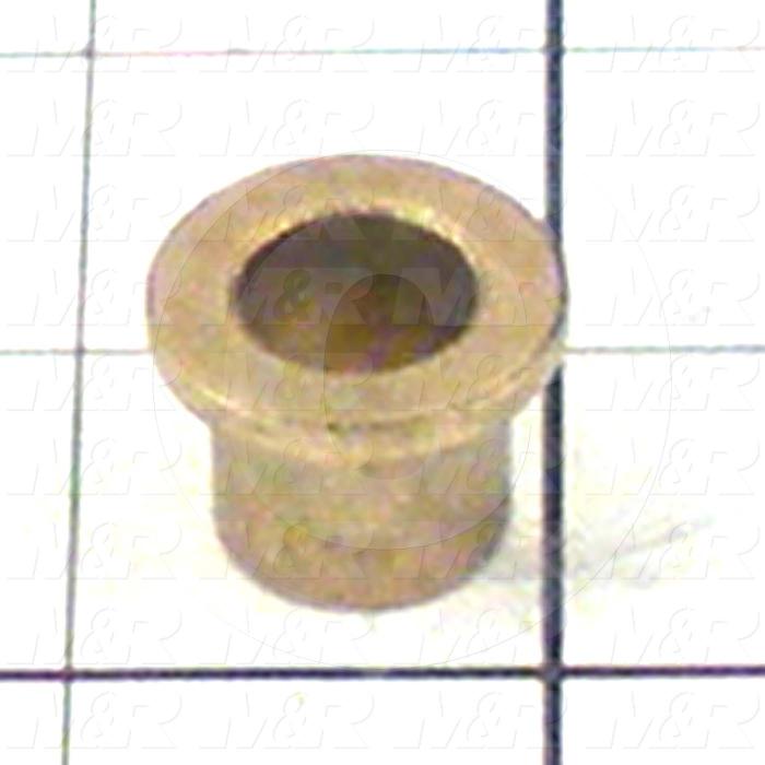 Friction Bearings, Flanged Type, Bronze Oil-Impregnated Material, 0.50 in. Inside Diameter, 0.625" Outside Diameter, 0.875" Flange Diameter, 0.125" Flange Thickness, 0.625" Overall Length