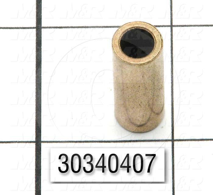 Friction Bearings, Plain Cylindrical Type, Bronze Material, 0.250" Inside Diameter, 0.38 in. Outside Diameter, 1.00" Overall Length