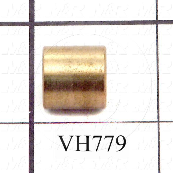 Friction Bearings, Plain Cylindrical Type, Bronze Material, 0.38 in. Inside Diameter, 0.500" Outside Diameter, 0.50 in. Overall Length