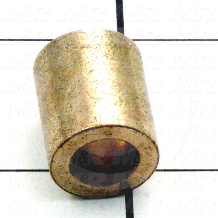 Friction Bearings, Plain Cylindrical Type, Bronze Material, 0.38 in. Inside Diameter, 0.625" Outside Diameter, 0.750" Overall Length