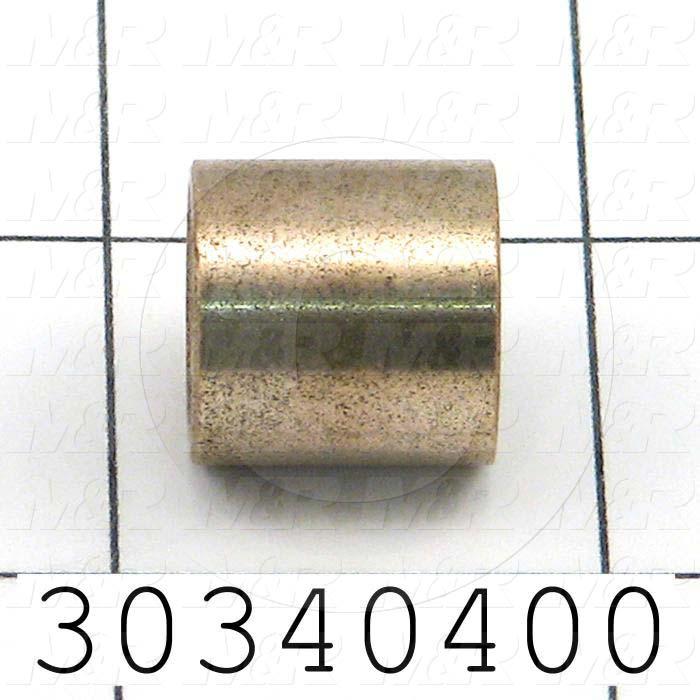 Friction Bearings, Plain Cylindrical Type, Bronze Material, 0.50 in. Inside Diameter, 0.625" Outside Diameter, 0.625" Overall Length