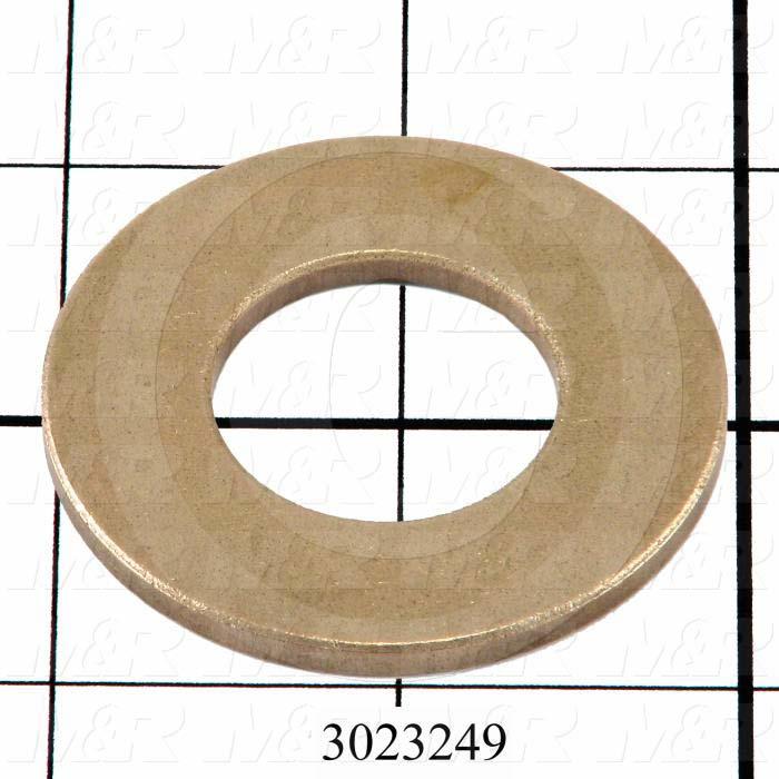 Friction Bearings, Trust Type, Bronze Material, 1.00" Inside Diameter, 2.00 in. Outside Diameter, 0.125" Thickness