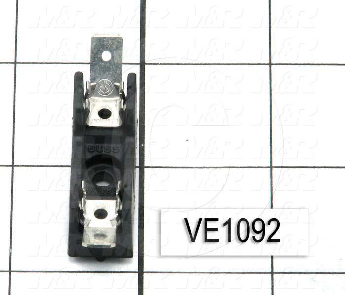 Fuse Holder, Bolt-in Mounting, 1 Pole, 20A, 300V