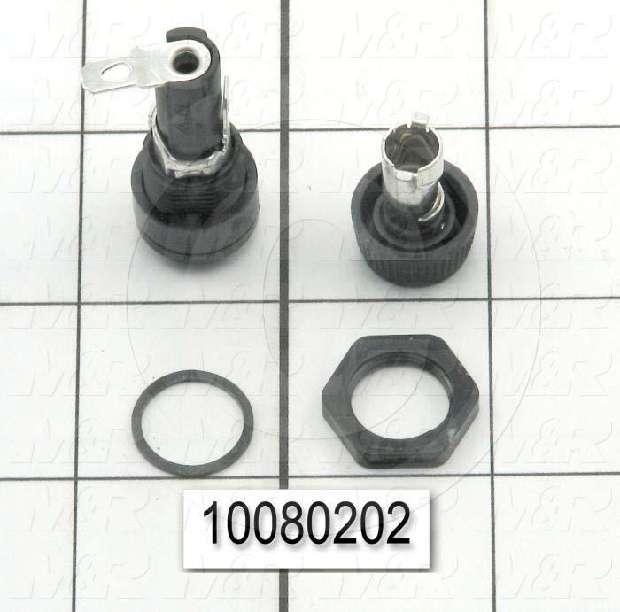 Fuse Holder, Panel Mounting, 1 Pole, 20A, 250VAC