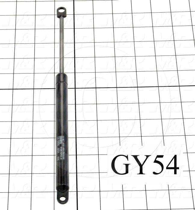 Gas Spring, 296 MM Extended Length, 192 MM Compressed Length, Thru Hole, 0.24"/0.32" Thru Hole Diameter, 34 lbf/151 N