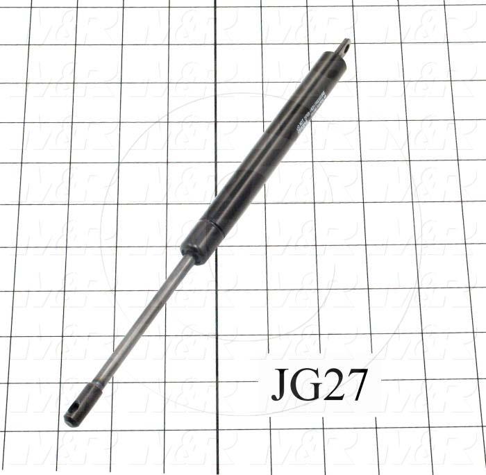 Gas Spring, 297.5 MM Extended Length, 197.5 MM Compressed Length, Thru Hole, 0.24"/0.25" Thru Hole Diameter, 43 lbf/191 N