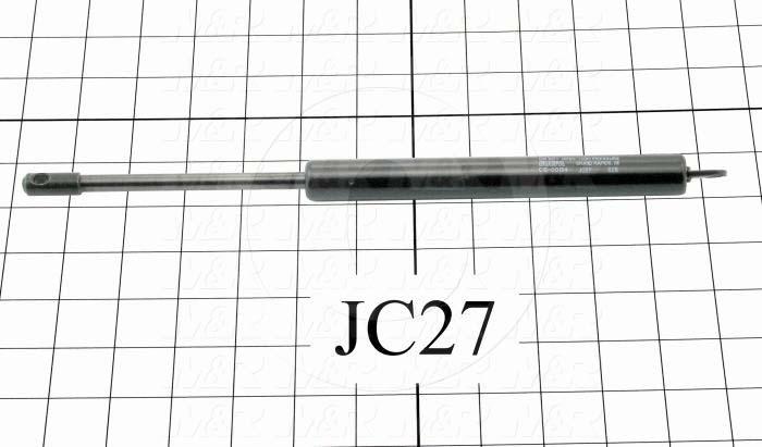 Gas Spring, 297.5 MM Extended Length, 197.5 MM Compressed Length, Thru Hole, 0.24"/0.25" Thru Hole Diameter, 80 lbf/355 N