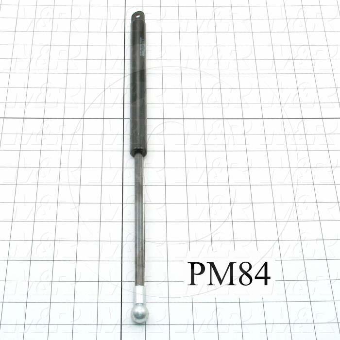 Gas Spring, 441 MM Extended Length, 266 MM Compressed Length, Ball/Thru Hole, 13 mm Ball Connector Diameter, 0.256" Thru Hole Diameter, 174 lbf