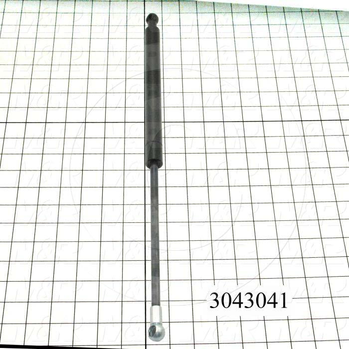 Gas Spring, 512 MM Extended Length, 312 MM Compressed Length, Ball Connector, 13 mm Ball Connector Diameter, 910 N