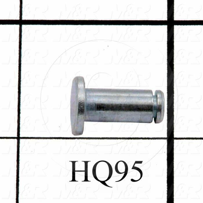  Gas Spring Mounting Hardware, Type Pin, Round, Works With HQ94 Lift Arm Bracket, 0.219", 0.531", Cold Roll Round C4140-Annealed, Cadmium