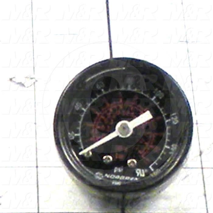 Gauge, 1.50 in. Outside Diameter, 160 Psi Max. Pressure, 1/8" PTF Thread Size