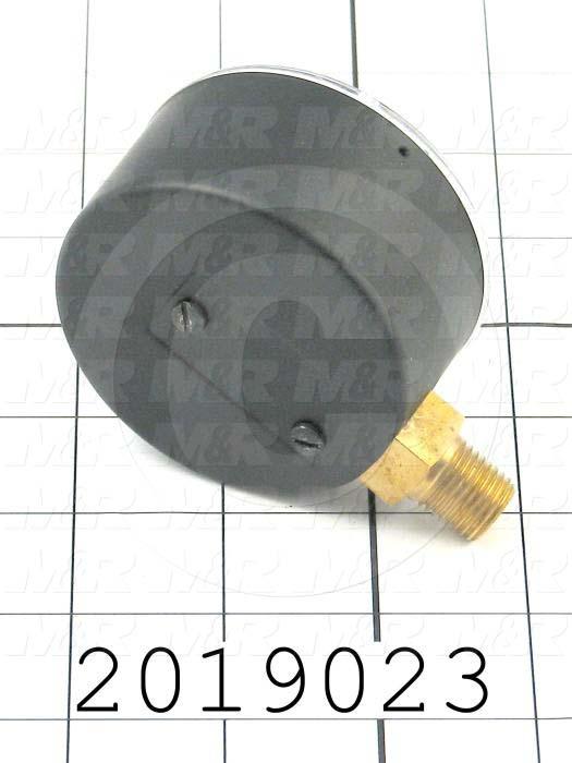 Gauge, 2.50 in. Outside Diameter, 15 Psi Max. Pressure