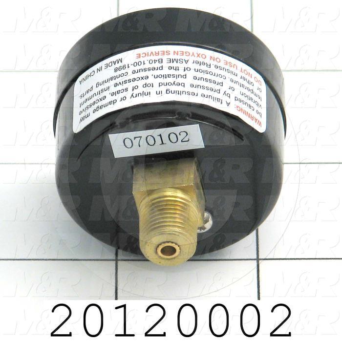 Gauge, 5.00" Outside Diameter, 1.0 MPa Max. Pressure, 1/8" PTF Thread Size
