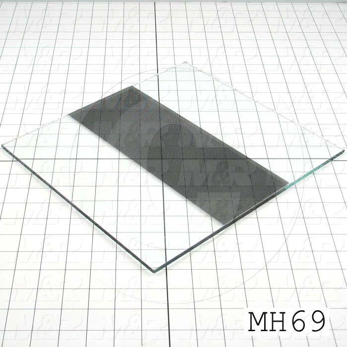 Glass, Type Tempered Float Glass, Dimensions 1/4"x11-1/16"x12-3/16"