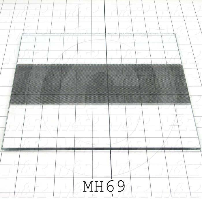 Glass, Type Tempered Float Glass, Dimensions 1/4"x11-1/16"x12-3/16"