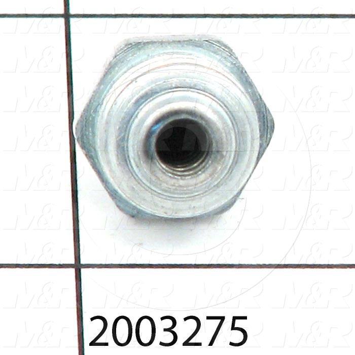 Grease Fittings, Straight Style, Zinc Plated Steel Material, 1/8" NPT Thread Size