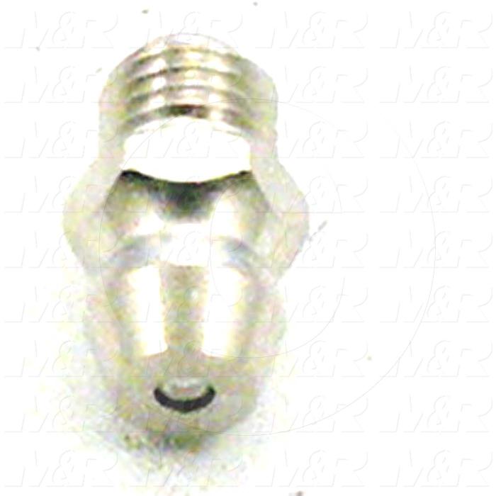Grease Fittings, Straight Style, Zinc Plated Steel Material, M6x0.75P Thread Size