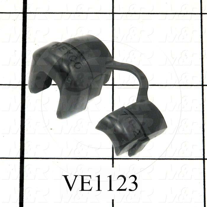 Grommets, Plugs, Bushings, 0.75" Groove Diameter, 0.06" Panel Thickness, 0.750" Overall Length, Black, Nylon 6/6