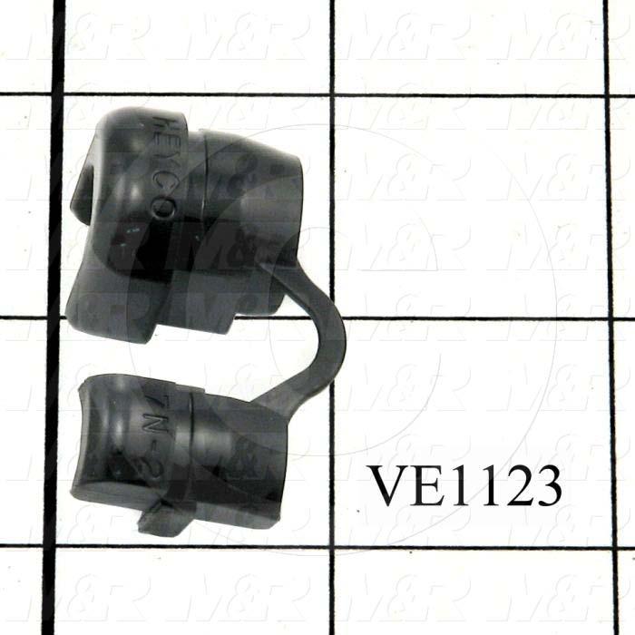 Grommets, Plugs, Bushings, 0.75" Groove Diameter, 0.06" Panel Thickness, 0.750" Overall Length, Black, Nylon 6/6