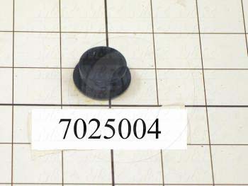 Grommets, Plugs, Bushings, Plug, 1.00 in. Groove Diameter, 0.109" Panel Thickness, 1.218" Head Size/Diameter, Black, Nylon