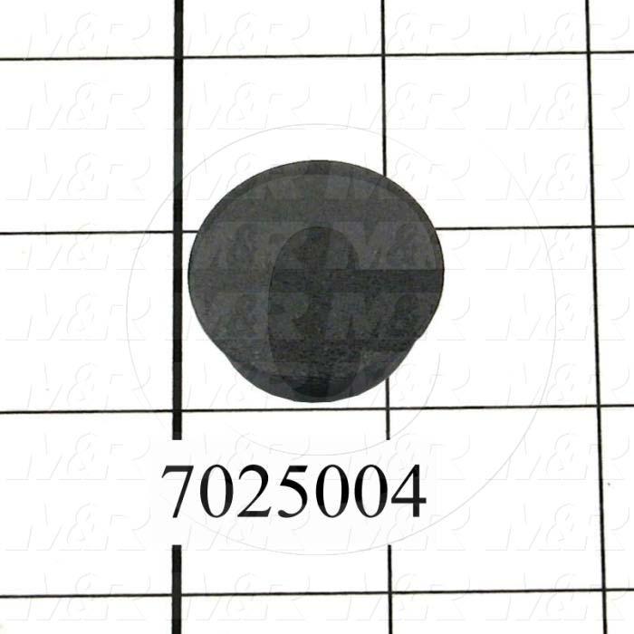 Grommets, Plugs, Bushings, Plug, 1.00 in. Groove Diameter, 0.109" Panel Thickness, 1.218" Head Size/Diameter, Black, Nylon