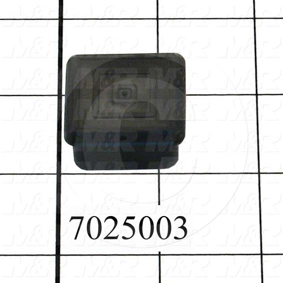 Grommets, Plugs, Bushings, Plug, Black, Polypropylene, 1.25" X 1.25" Outside Tube Diameter 14Ga  Square