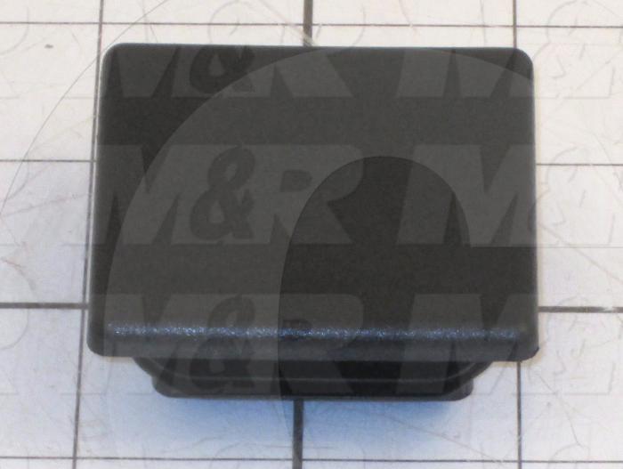 Grommets, Plugs, Bushings, Plug, Square Plug, 4 to 8 Ga. Panel Thickness, Black, Polyethylene