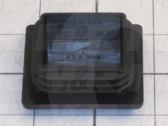 Grommets, Plugs, Bushings, Plug, Square Plug, 4 to 8 Ga. Panel Thickness, Black, Polyethylene