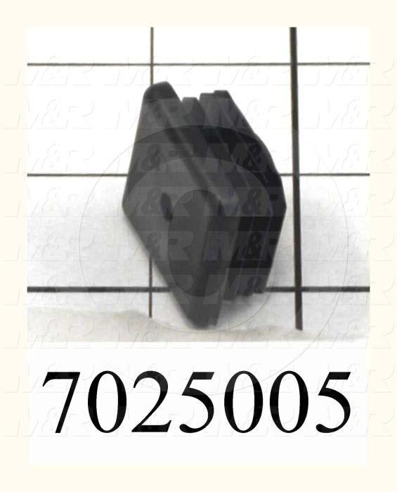 Grommets, Plugs, Bushings, Square Plug, 12 GA Panel Thickness, 1.25 in. Head Size/Diameter, Black