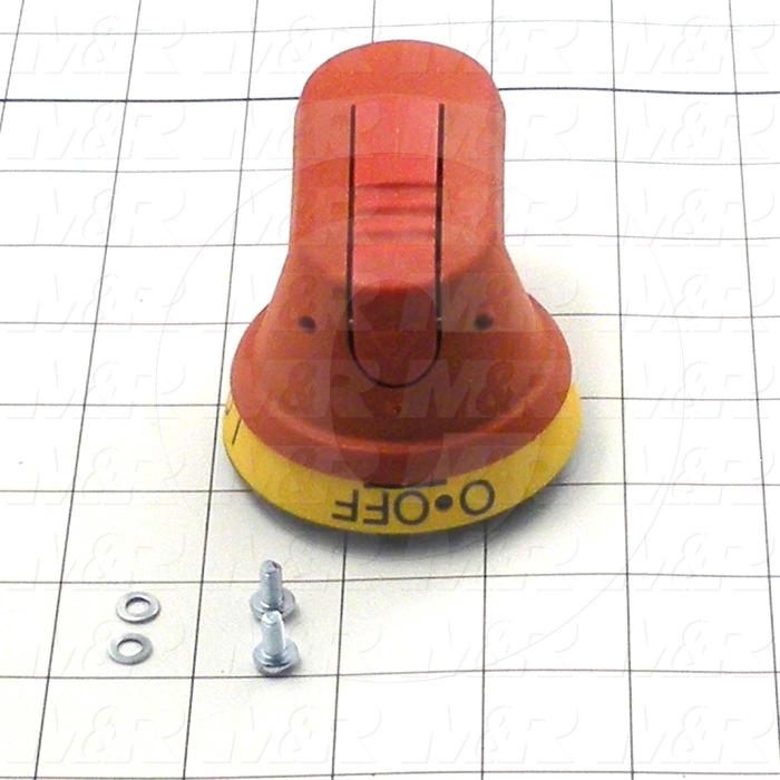 Handle, For T3 Circuit Breakers, Red/Yellow