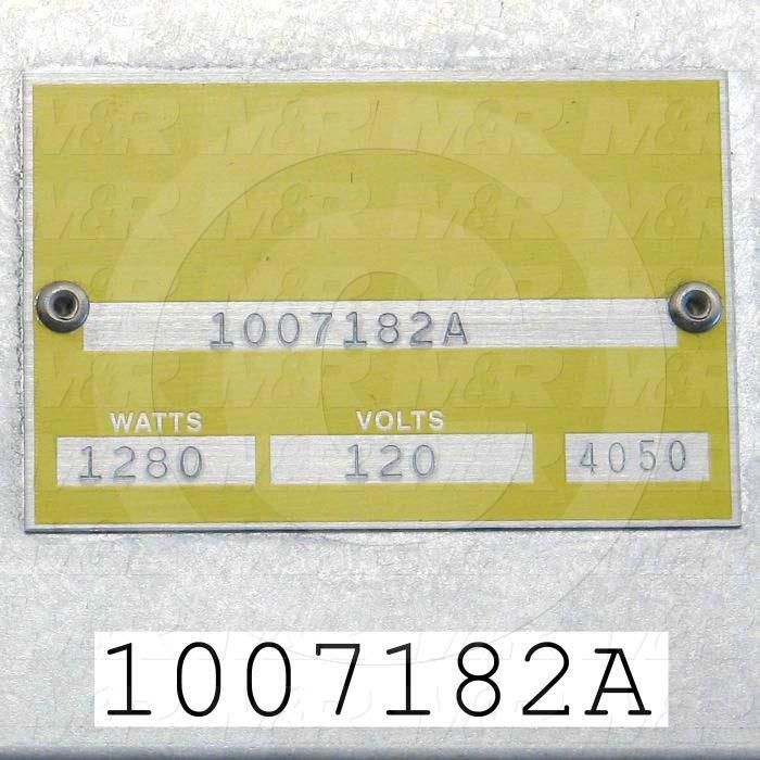 Heat Panel, 16"x16", 120VAC, Terminals on Side