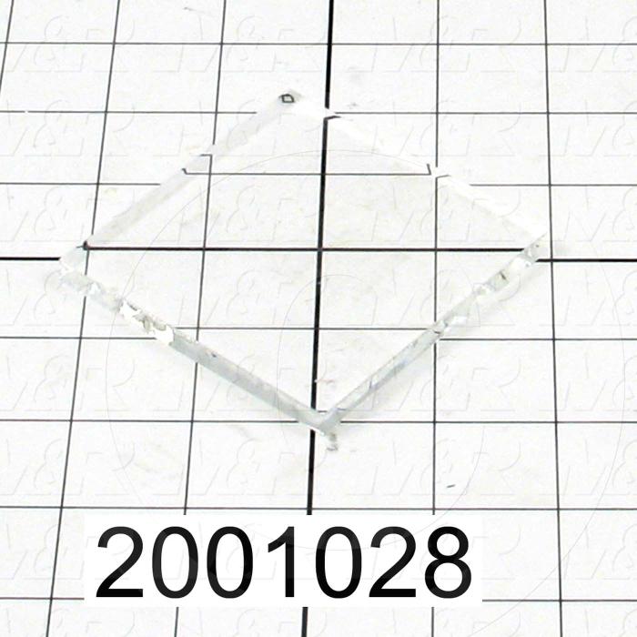 High Temp. Glass, Temperature Rating 446F, Dimensions 1/4"x3"x3"