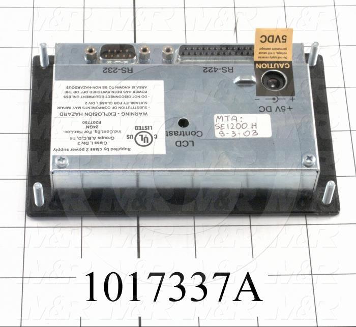 HMI Panel, 3.5", Alphanumeric, 2 Lines Display, 5VDC, RS232, RS422, With Customized Keys