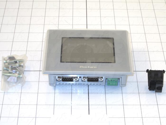 HMI Panel, AST Series, 3.8", Touch Screen, Amber/Red, 24VDC, Serial COM, USB