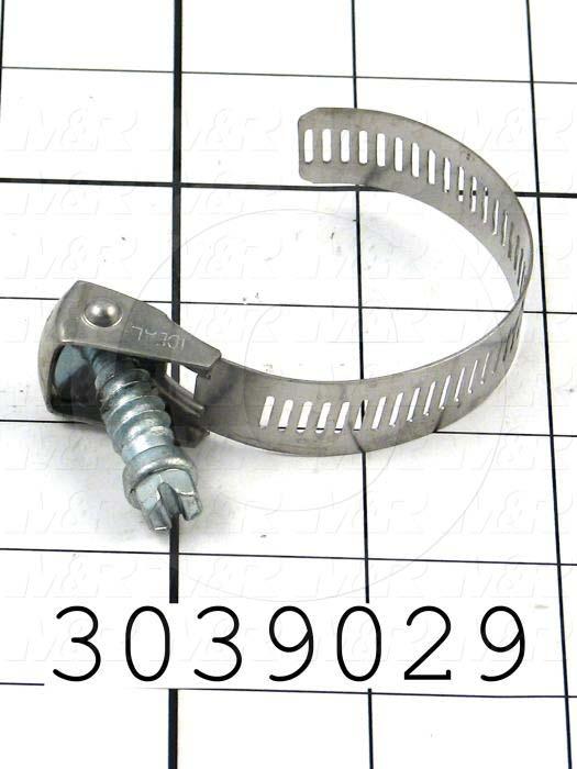 Hose and Tube Clamps, Worm Drive Clamp Type, Quick Opening, Stainless Steel Material, 0.50" To 1.25" Clamp ID Range, 0.56" Band  Width, SAE No. 12
