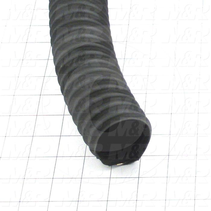 Hose Duct, Thermoplastic Rubber with Wire Type, 2" Hose ID, 275 F Max. Temperature
