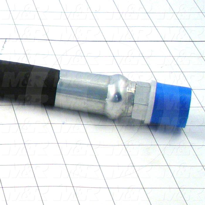 Hose Multipurpose, 3/4" ID, Male Pipe 3/4-14 Thread Coupling End 1, Male Pipe 3/4-14 Thread Swivel Coupling End 2, Black, 200 Psi Max Pressure, 22" Long