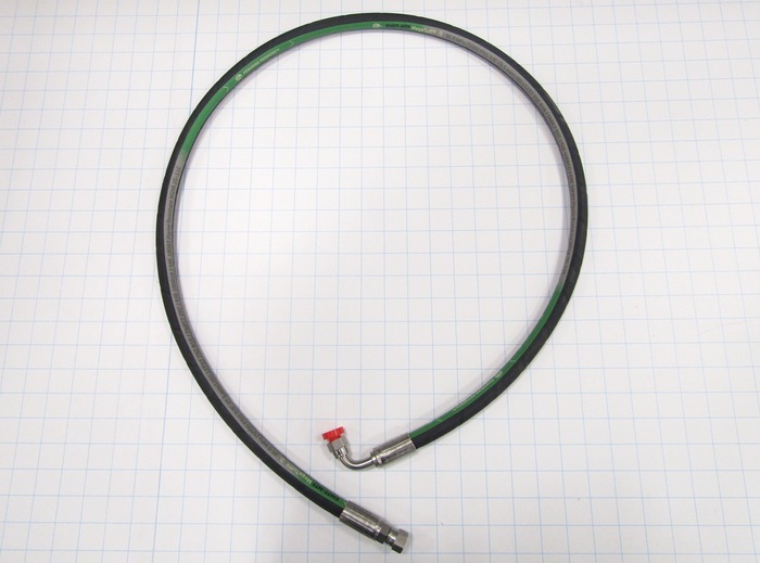 Hose Multipurpose, 3/8 in. ID, 62" Length, 3000 Psi Pressure, Rubber Material, Stainless steel Female JCF 37deg Flare Swivel English Hex 9/16-18 End 1