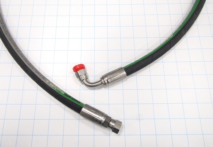 Hose Multipurpose, 3/8 in. ID, 62" Length, 3000 Psi Pressure, Rubber Material, Stainless steel Female JCF 37deg Flare Swivel English Hex 9/16-18 End 1