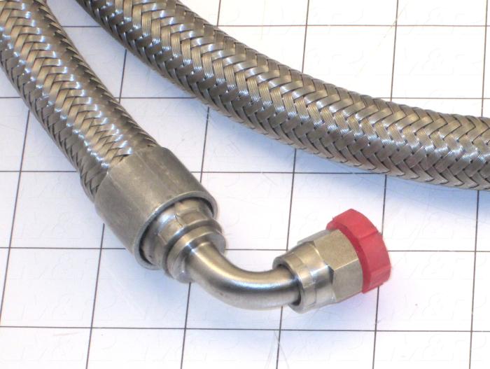 Hose Multipurpose, 3/8 in. ID, 88" Length, 4000 PSI Pressure, Rubber Material, Stainless steel Female JCF 37deg Flare Swivel English Hex 9/16-18 End 1