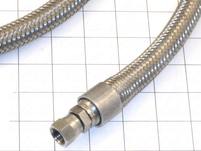 Hose Multipurpose, 3/8 in. ID, 88" Length, 4000 PSI Pressure, Rubber Material, Stainless steel Female JCF 37deg Flare Swivel English Hex 9/16-18 End 1