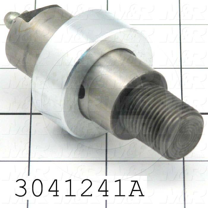 Idler Shaft, 1.00" Outside Diameter, 3/4-16 Thread Size, 2 1/16" Length of Block, 0.88" Thread Length, Steel Material